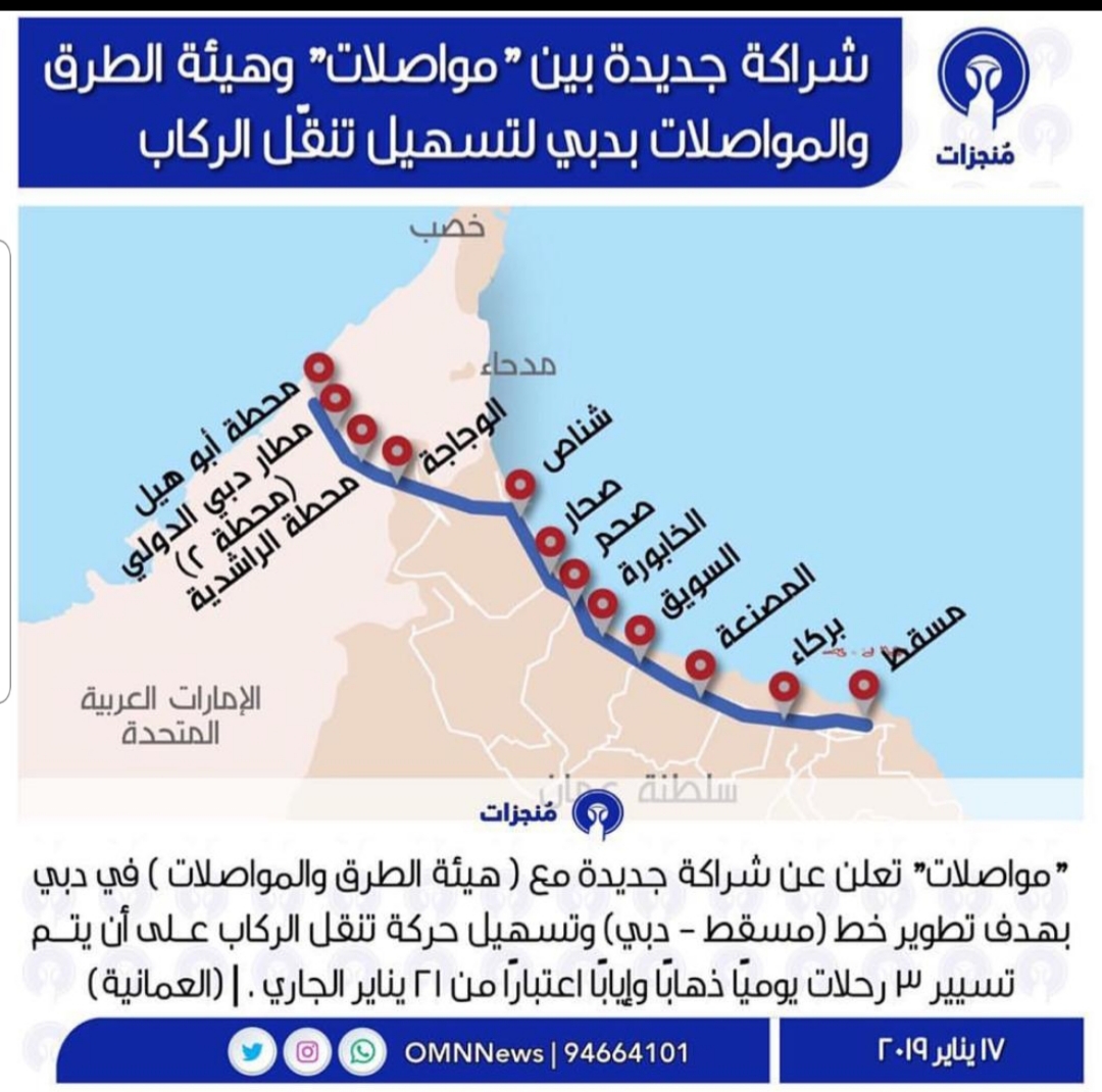عمان مسار الجديد طريق السعودية سلطنة عمان