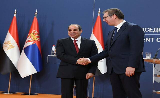 السيسي يجري مباحثات مع رئيس صربيا لتعزيز التعاون الاقتصادي والاستثماري