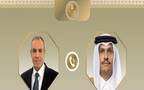 بدر عبد العاطي وزير الخارجية والتعاون الدولي والمصريين بالخارج والشيخ محمد بن عبد الرحمن آل ثاني رئيس مجلس الوزراء وزير خارجية دولة قطر