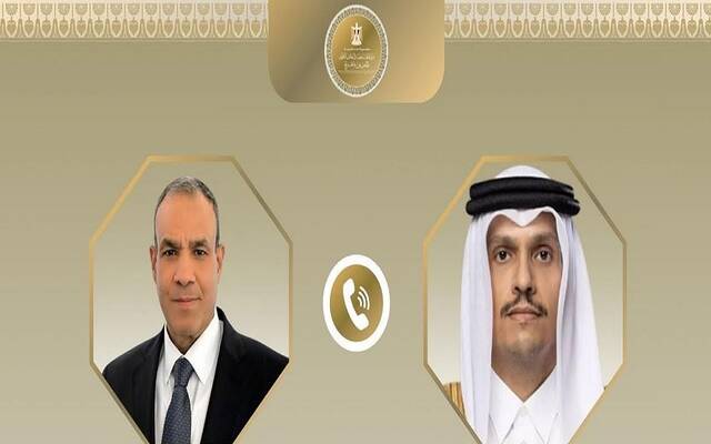 بدر عبد العاطي وزير الخارجية والتعاون الدولي والمصريين بالخارج والشيخ محمد بن عبد الرحمن آل ثاني رئيس مجلس الوزراء وزير خارجية دولة قطر