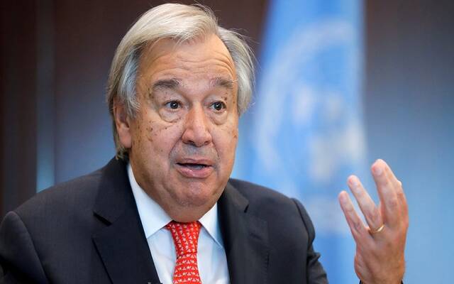 الأمين العام للأمم المتحدة "أنطونيو جوتيريش"