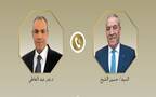 بدر عبد العاطي وزير الخارجية والتعاون الدولي والمصريين بالخارج و السيد حسين الشيخ نائب رئيس دولة فلسطين