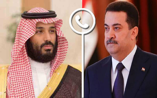 ولي العهد يتلقى اتصالاً هاتفياً من رئيس الوزراء العراقي