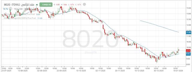 أداء سهم ملاذ