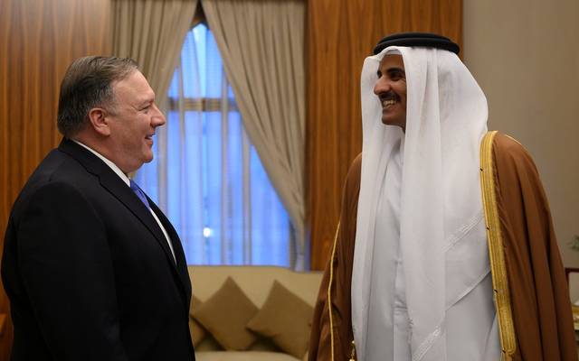 أمير قطر يبحث مع "بومبيو" التطورات على الساحة الإقليمية