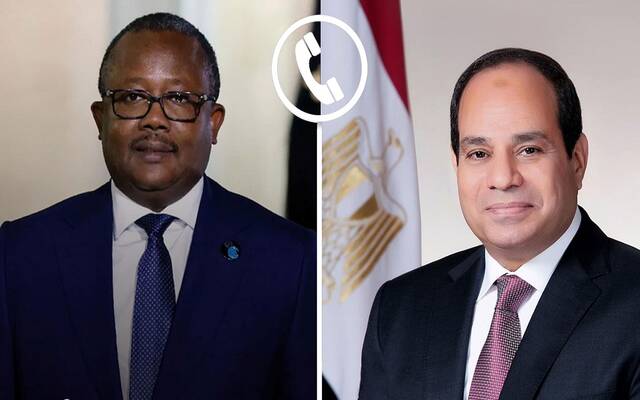 الرئيس المصري عبد الفتاح السيسي والرئيس عمر سيسوكو إمبالو رئيس جمهورية غينيا بيساو