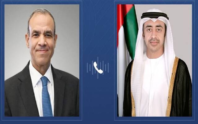 الشيخ عبدالله بن زايد آل نهيان، نائب رئيس مجلس الوزراء وزير الخارجية الإماراتي والدكتور بدر عبدالعاطي وزير الخارجية والتعاون الدولي والمصريين بالخارج