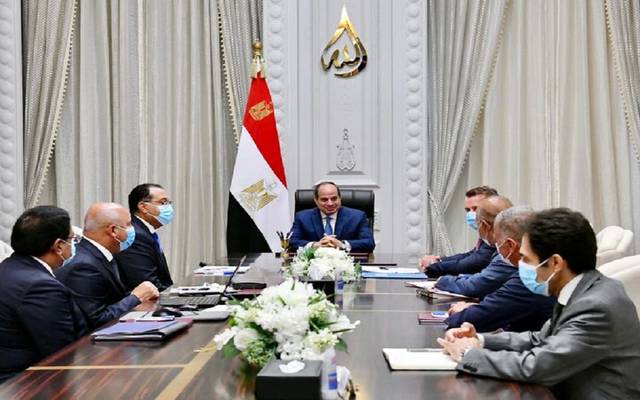 جانب من لقاء الرئيس المصري عبد الفتاح السيسي مع نيكوربنوف رئيس مجلس إدارة شركة سكك حديد ألمانيا