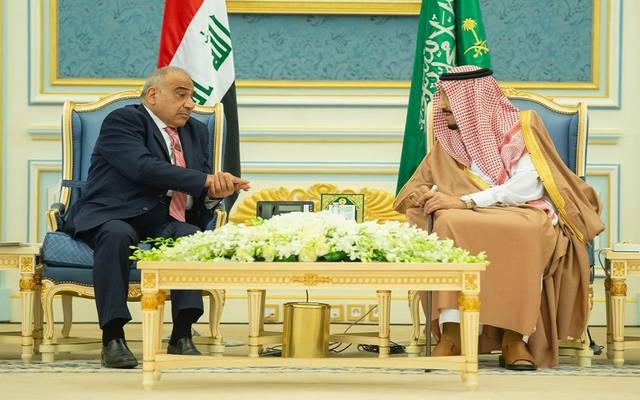 اجتماع مشترك للعاهل السعودي ورئيس الوزراء العراقي بالرياض