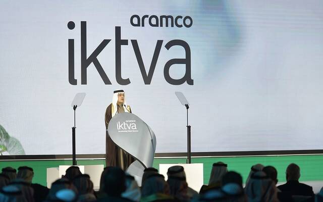 رئيس أرامكو السعودية وكبير إدارييها التنفيذيين، أمين الناصر، خلال منتدى اكتفاء 2023