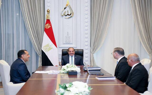 جانب من اجتماع الرئيس المصري عبد الفتاح السيسي