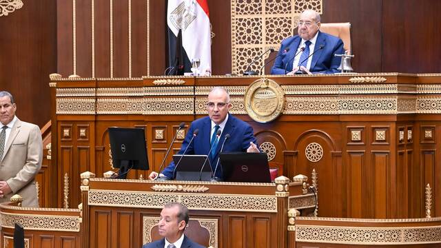 وزير الري أمام مجلس الشيوخ المصري