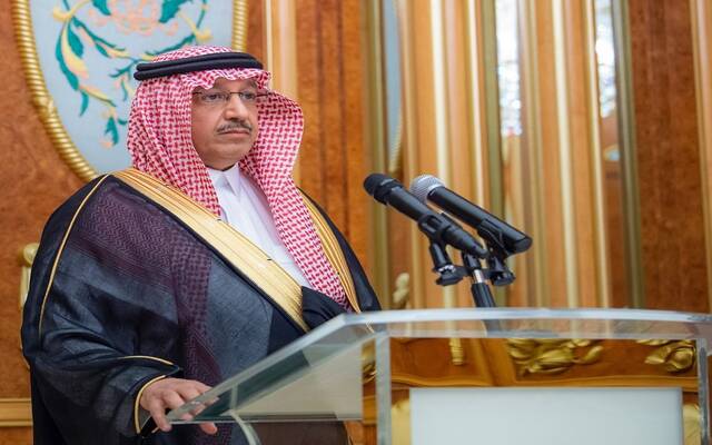 وزير التعليم السعودي يوسف بن عبدالله البنيان خلال أداء القسم أمام خادم الحرمين الشريفين