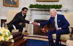 الشيخ تميم بن حمد آل ثاني أمير دولة قطر مع الرئيس الأمريكي جو بايدن