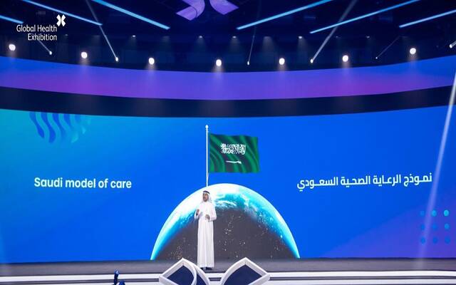 وزير الصحة فهد الجلاجل خلال ملتقى الصحة العالمي بالرياض