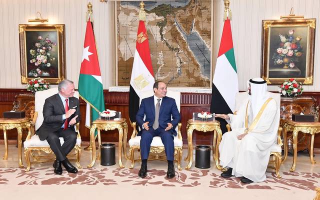 السيسي يؤكد تطلع مصر إلى تعزيز التعاون مع الأردن والإمارات