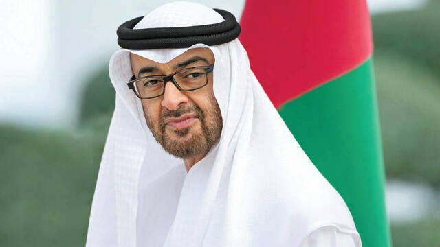 الشيخ محمد بن زايد آل نهيان رئيس دولة الإمارات