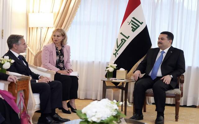 رئيس مجلس الوزراء العراقي يلتقي وزير الخارجية الأمريكي على هامش مشاركته في اجتماعات الجمعية العامة للأمم المتحدة