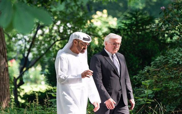 بالصور..محمد بن زايد يبحث مع الرئيس الألماني تعزيز التعاون الثنائي