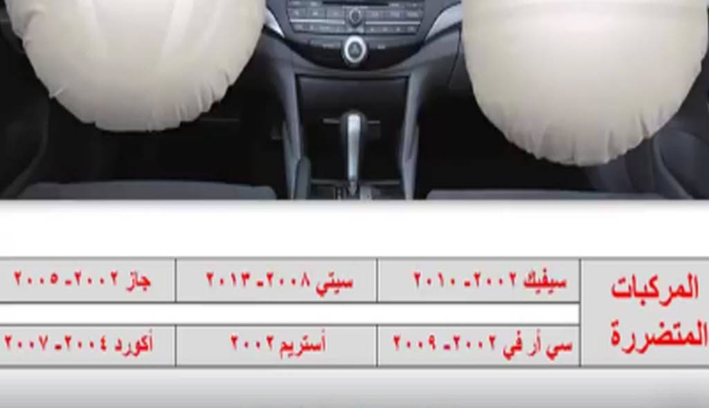 Honda Egypt recalls auto models over airbag defects Mubasher Info
