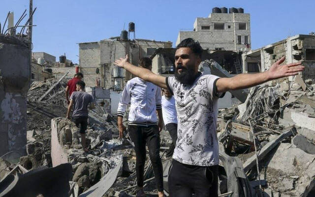 مشاء دمار في غزة