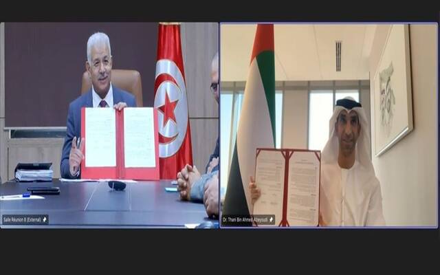 خلال الإعلان عن إطلاق الشراكة بين دولتي الإمارات وتونس