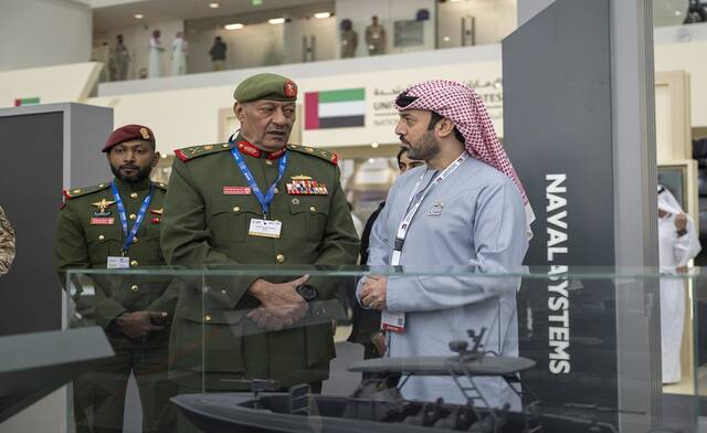 جانب من مشاركة الإمارات في معرض الدفاع العالمي بالمملكة