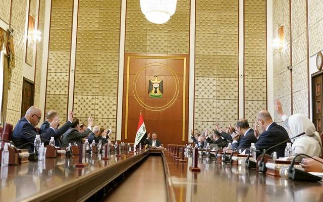 جانب من اجتماع مجلس الوزراء العراقي برئاسة رئيس المجلس مصطفى الكاظمي
