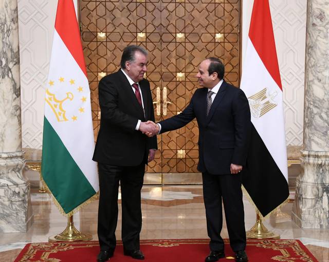 السيسي ونظيره الطاجيكي يشهدان توقيع عدد من مذكرات التفاهم بين البلدين