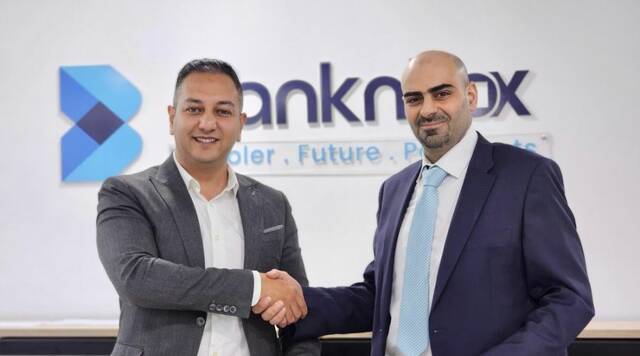 Bassem Mahmoud, CEO of Banknbox, and Bassem Al Dweik, General Manager of CSC Jordan