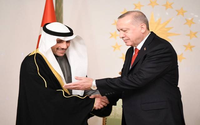 الغانم يطالب أردوغان بتذليل العراقيل أمام الاستثمارات الكويتية في تركيا