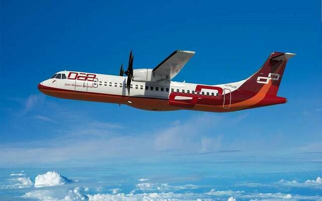 إحدى الطائرات المملوكة لشركة دبي لصناعات الطيران