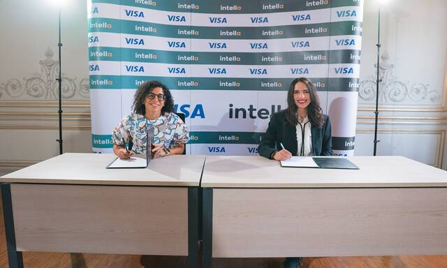 Basma Berti, VP for Visa Consulting & Analytics, and Nour Taher, Co-Founder and CEO of intella
