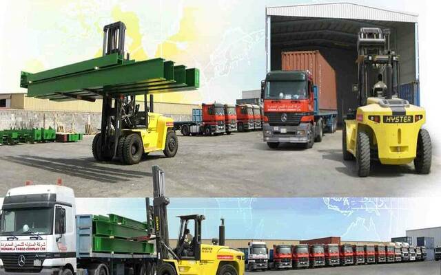 جانب من أنشطة شركة المناولة للشحن