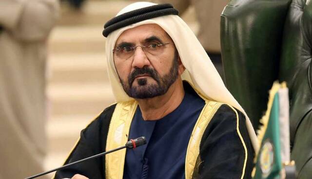 الشيخ محمد بن راشد آل مكتوم نائب رئيس دولة الإمارات رئيس مجلس الوزراء حاكم دبي