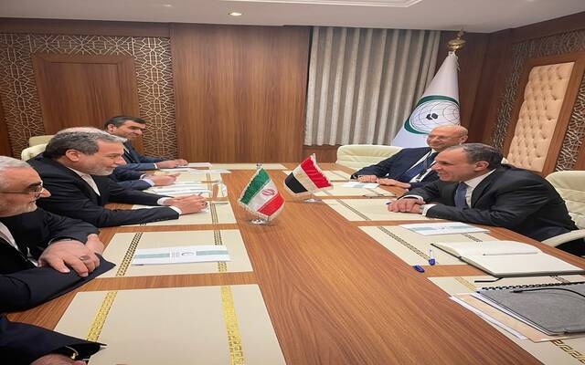 بدر عبدالعاطي وزير الخارجية والهجرة المصري وعباس عراقجي وزير خارجية إيران