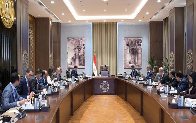 جانب من اجتماع مصطفى مدبولي رئيس مجلس الوزراء المصري
