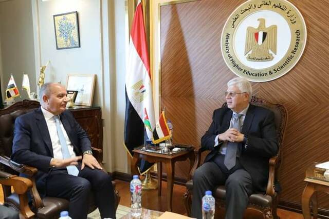 وزير التعليم العالي المصري يبحث مع سفير الأردن دعم التعاون الأكاديمي والبحثي
