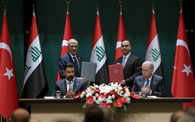 مراسم التوقيع على ثلاث مذكرات للتفاهم بين العراق وتركيا