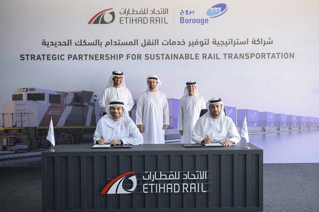 Strategic partnership signed between Etihad Rail, Borouge