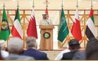 الأمين العام لمجلس التعاون لدول الخليج العربية، جاسم محمد البديوي، خلال كلمته في الإحاطة الإعلامية
