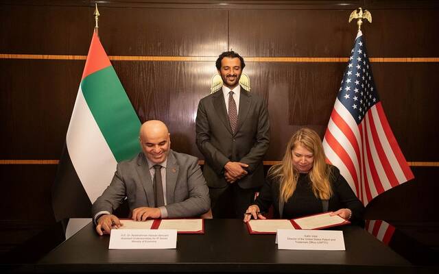 الإمارات وأمريكا توقعان مذكرة تفاهم لتعزيز التعاون بمجال حقوق الملكية الفكرية