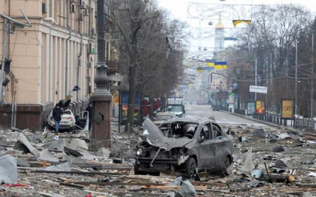 مسئول أوكراني: قصف روسيا تسبب بأضرار لا تقل قيمتها عن 9 مليارات دولار بخاركيف