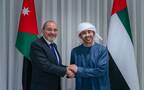 الشيخ عبدالله بن زايد آل نهيان نائب رئيس مجلس الوزراء وزير الخارجية في الإمارات وأيمن الصفدي نائب رئيس الوزراء وزير الخارجية وشؤون المغتربين في المملكة الأردنية