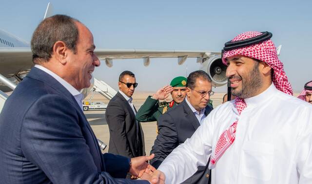 استقبال الرئيس السيسي في المملكة