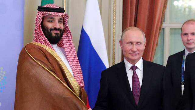 بوتين والأمير محمد بن سلمان - لقاء سابق
