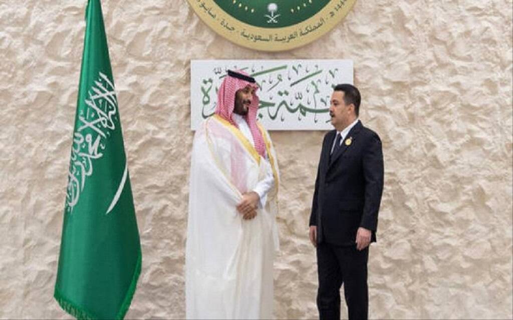 ولي العهد يبحث مع رئيس وزراء العراق سبل تطوير العلاقات بين البلدين