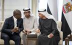 جانب من لقاء الشيخ محمد بن زايد آل نهيان رئيس دولة الإمارات وجوليوس مادا بيو رئيس جمهورية سيراليون
