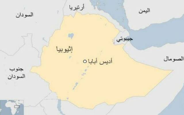 خريطة الصومال والدول المجاورة