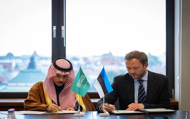 وزيرا خارجية السعودية واستونيا يوقعان مذكرة تفاهم بشأن المشاورات السياسية